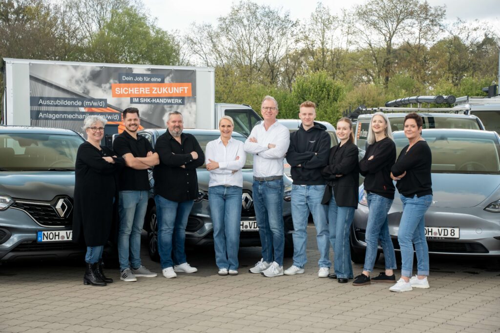 von links nach rechts: Elke, Marcel, Klaus, Anke, Derk, Till, Jule, Kirsten und Andrea